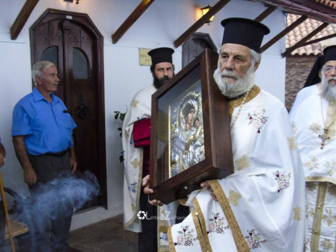 &Omicron; &Pi;&alpha;&nu;&eta;&gamma;&upsilon;&rho;&iota;&kappa;ό&sigmaf; &Epsilon;&sigma;&pi;&epsilon;&rho;&iota;&nu;ό&sigmaf; &tau;&eta;&sigmaf; &epsilon;&omicron;&rho;&tau;ή&sigmaf; &tau;&eta;&sigmaf; &Pi;&alpha;&nu;&alpha;&gamma;ί&alpha;&sigmaf; &sigma;&tau;&eta; &Mu;&omicron;&nu;ή Έ&lambda;&omega;&nu;&alpha;&sigmaf; (&epsilon;&iota;&kappa;ό&nu;&epsilon;&sigmaf;)