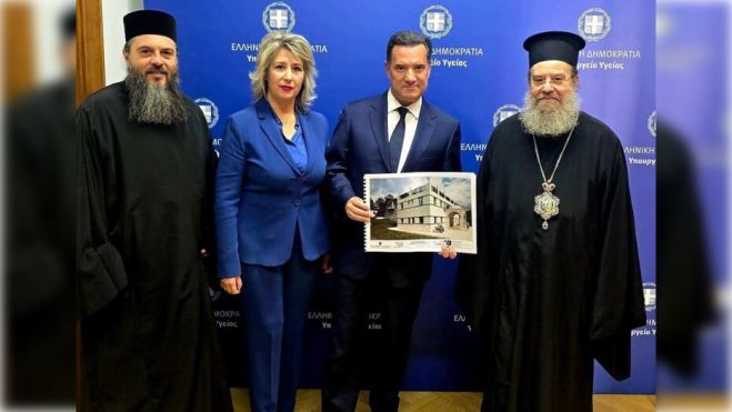 Με τον Άδωνι Γεωργιάδη συναντήθηκε ο εξ Αρκαδίας Μητροπολίτης Ιερισσού κ. Θεόκλητος