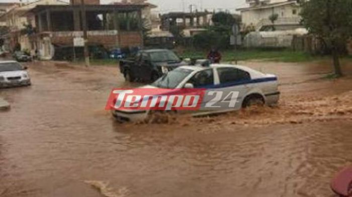 Ποτάμια λάσπης οι δρόμοι στη γειτονική Ηλεία! (vd)