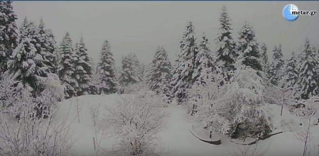 Λευκά Χριστούγεννα σε πολλές περιοχές της Ελλάδας - Δείτε το βίντεο!
