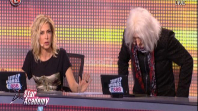 Ο εκνευρισμός της Βίσση στο Star Academy με τον Καρβέλα! (vd)