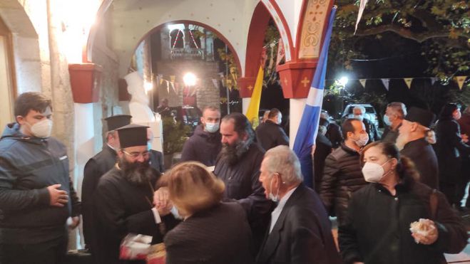 &Eta; &gamma;&iota;&omicron;&rho;&tau;ή &tau;&omicron;&upsilon; &Alpha;&gamma;ί&omicron;&upsilon; &Nu;&iota;&kappa;&omicron;&lambda;ά&omicron;&upsilon; &sigma;&tau;&omicron; &chi;&omega;&rho;&iota;ό &Pi;ά&pi;&alpha;&rho;&iota; (&epsilon;&iota;&kappa;ό&nu;&epsilon;&sigmaf;)