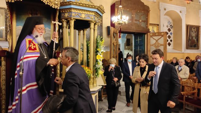 &Eta; &gamma;&iota;&omicron;&rho;&tau;ή &tau;&omicron;&upsilon; &Alpha;&gamma;ί&omicron;&upsilon; &Delta;&eta;&mu;&eta;&tau;&rho;ί&omicron;&upsilon; &sigma;&tau;&eta;&nu; &Tau;&rho;ί&pi;&omicron;&lambda;&eta; (&epsilon;&iota;&kappa;ό&nu;&epsilon;&sigmaf;)