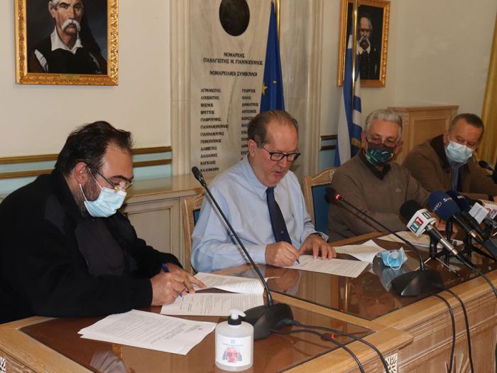 Υπογραφές Νίκα για έργα σε Τάκα, μονή Λουκούς, Καρυές Μεγαλόπολης και δρόμος προς τα Προσήλια