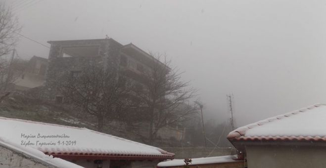 Νέο κύμα χιονιού στο χωριό Σέρβου Γορτυνίας