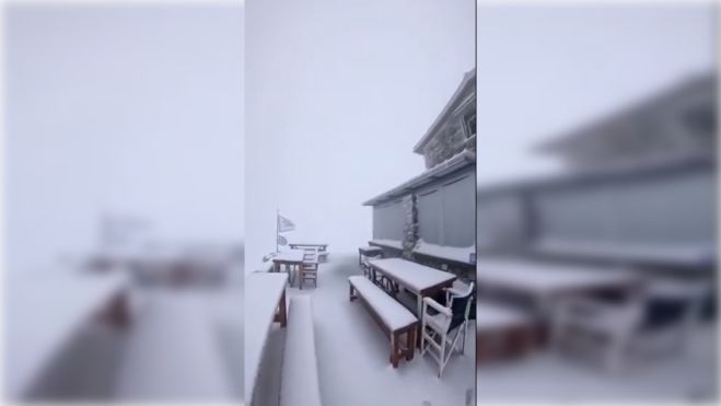 Τα πρώτα χιόνια στον Όλυμπο! (vd)