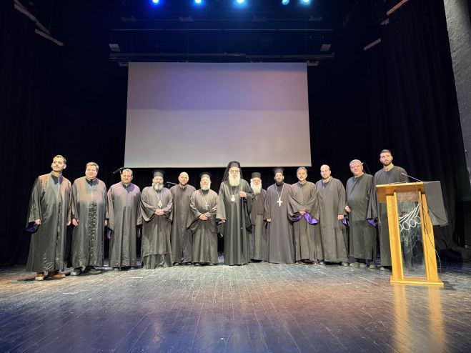 &Pi;&rho;&omicron;&pi;&alpha;&sigma;&chi;ά&lambda;&iota;&alpha; &epsilon;&kappa;&delta;ή&lambda;&omega;&sigma;&eta; &sigma;&tau;&eta;&nu; &Iota;&epsilon;&rho;ά &Mu;&eta;&tau;&rho;ό&pi;&omicron;&lambda;&eta; &Mu;&alpha;&nu;&tau;&iota;&nu;&epsilon;ί&alpha;&sigmaf; &kappa;&alpha;&iota; &Kappa;&upsilon;&nu;&omicron;&upsilon;&rho;ί&alpha;&sigmaf; (&epsilon;&iota;&kappa;ό&nu;&epsilon;&sigmaf;)