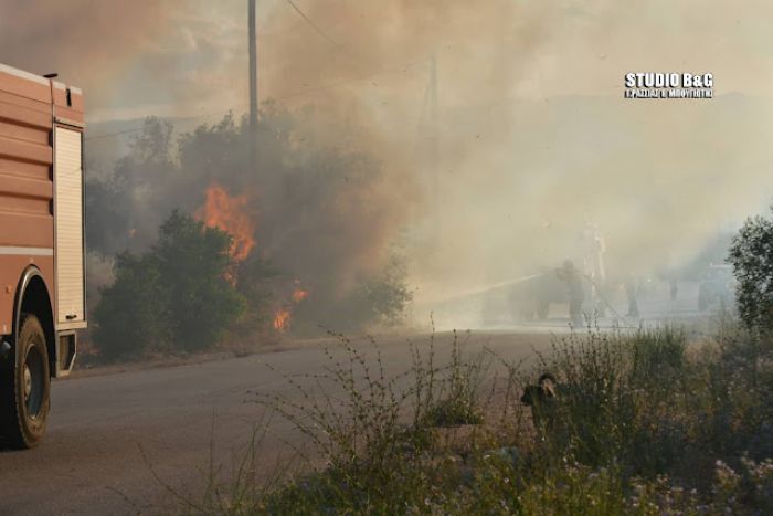 Επικίνδυνη πυρκαγιά στο Κρανίδι Αργολίδας