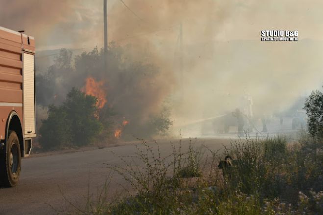 Επικίνδυνη πυρκαγιά στο Κρανίδι Αργολίδας