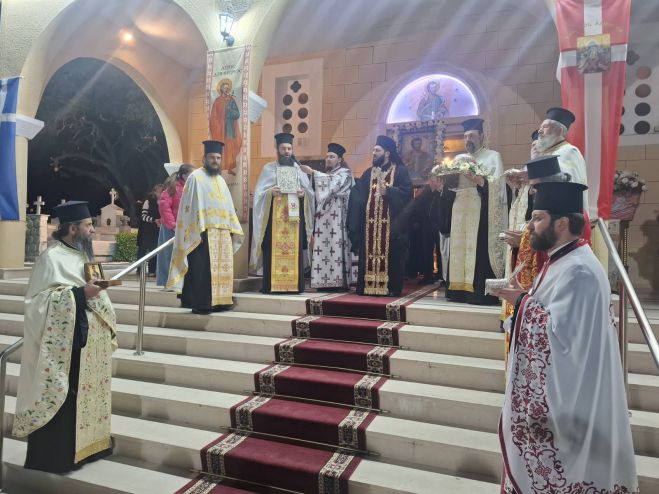 &Eta; &epsilon;&omicron;&rho;&tau;ή &tau;&omicron;&upsilon; &Nu;&epsilon;&omicron;&mu;ά&rho;&tau;&upsilon;&rho;&omicron;&sigmaf; &Delta;&eta;&mu;&eta;&tau;&rho;ί&omicron;&upsilon; &sigma;&tau;&omicron; &Mu;&epsilon;&rho;&kappa;&omicron;&beta;&omicron;&upsilon;&nu;&iota; (&epsilon;&iota;&kappa;ό&nu;&epsilon;&sigmaf;)