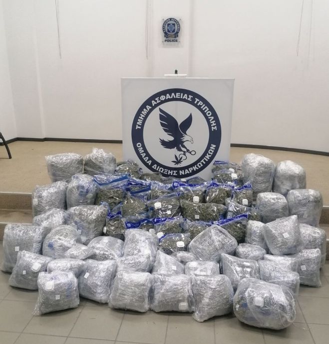 Μεγάλη επιτυχία από την Ασφάλεια Τρίπολης | Εξάρθρωσε εγκληματική οργάνωση για ναρκωτικά - Κατασχέθηκαν πάνω από 160 κιλά κάνναβης