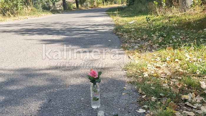 Νεκρός 15χρονος ποδηλάτης στην Κανδήλα | Ένα λουλούδι στο σημείο που συνέβη το τραγικό συμβάν ...