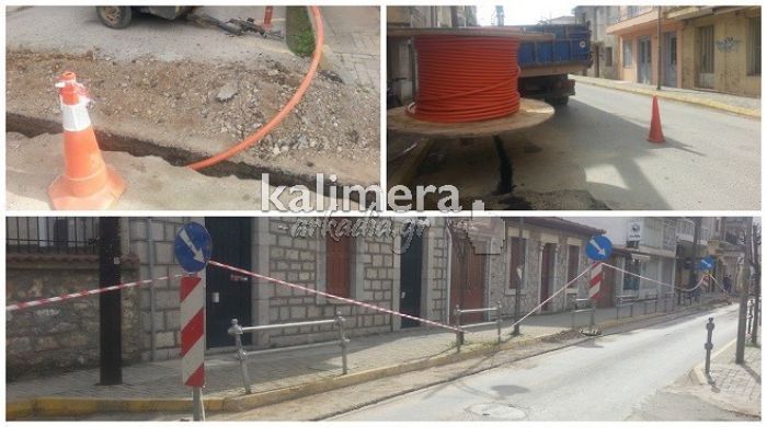 Οπτικές ίνες τοποθετούνται στην &quot;28η Οκτωβρίου&quot; (εικόνες)