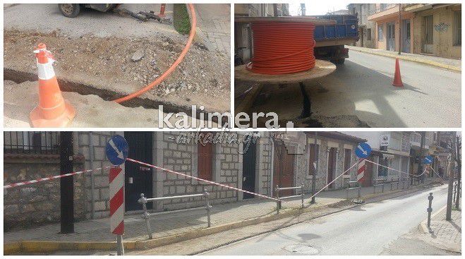 Οπτικές ίνες τοποθετούνται στην &quot;28η Οκτωβρίου&quot; (εικόνες)