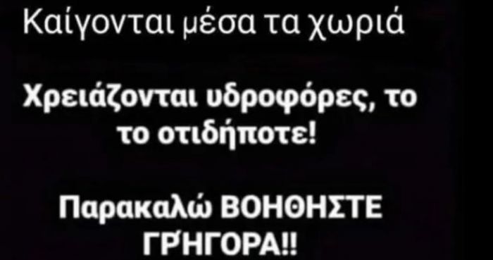Δραματικές εκκλήσεις από τη Γορτυνία: &quot;Καίγονται τα χωριά μας. Βοηθήστε μας&quot;