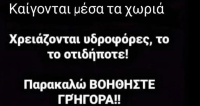 Δραματικές εκκλήσεις από τη Γορτυνία: &quot;Καίγονται τα χωριά μας. Βοηθήστε μας&quot;