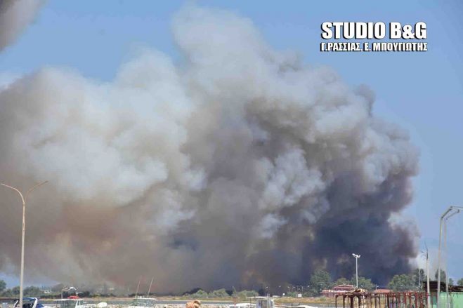 Μεγάλη πυρκαγιά στο Ναύπλιο (vd)