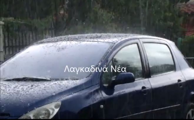 Ισχυρή χαλαζόπτωση στα Λαγκάδια Γορτυνίας! (vd)