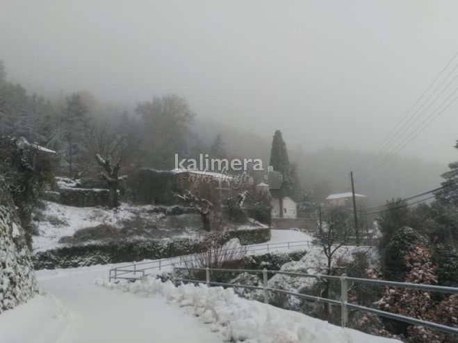 Η &quot;επίσκεψη&quot; του χιονιά στην Κουνουπιά Κυνουρίας! (εικόνες)