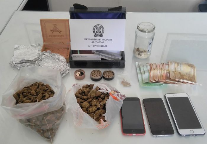 Δύο συλλήψεις για ναρκωτικά στην Αργολίδα
