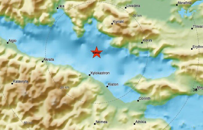 Σεισμός 3.7 Ρίχτερ στον Κορινθιακό Κόλπο!