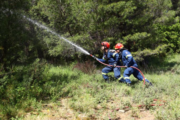 Άσκηση αντιμετώπισης δασικής πυρκαγιάς μεγάλης κλίμακας σε πραγματικές συνθήκες στην Τρίπολη