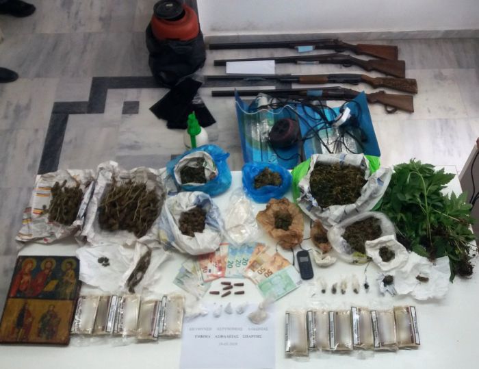 Συλλήψεις για κοκαΐνη και κάνναβη στη Λακωνία (εικόνες)