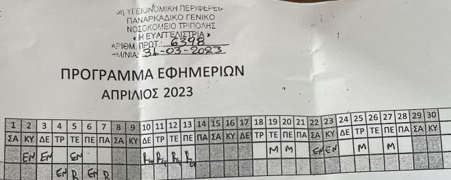 Κωνσταντινόπουλος: "Μόνο 11 από τις 30 ημέρες του μήνα λειτουργεί το Ακτινολογικό στο Παναρκαδικό Νοσοκομείο"