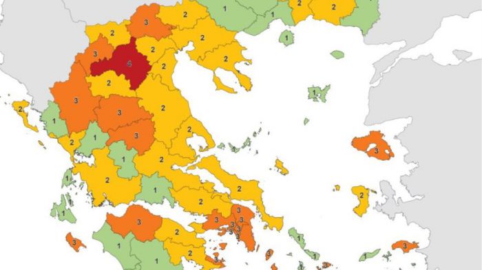 Στις περιοχές χαμηλού κινδύνου για τον covid η Αρκαδία