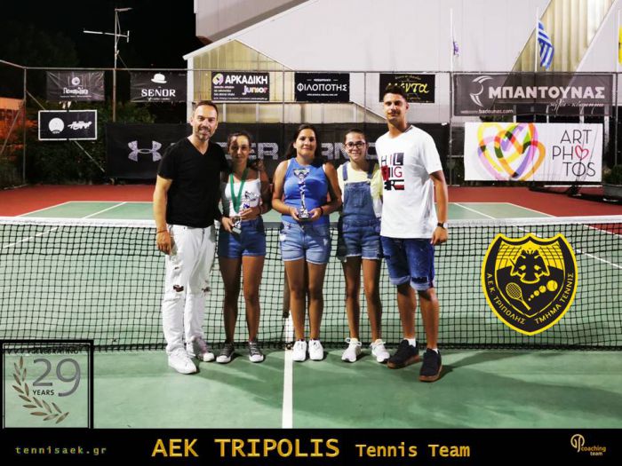 Τένις | Hat Trick για τα κορίτσια (Παπαγεωργίου, Χριστοδουλοπούλου, Αποστολίδη) της ΑΕΚ Τρίπολης