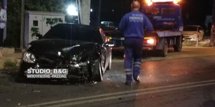 Τροχαίο ατύχημα με τραυματία στο Άργος από σφοδρή σύγκρουση αυτοκινήτων