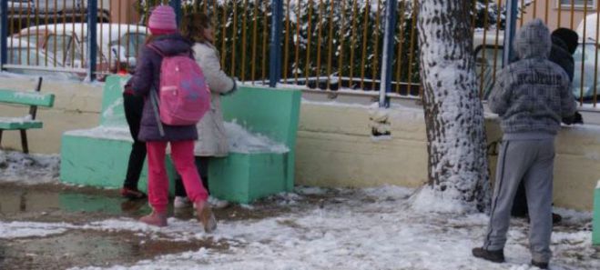 Ο παγετός κράτησε κλειστά σχολεία στη Γορτυνία
