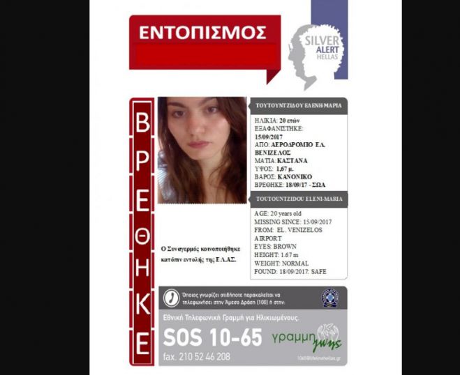 &Beta;&rho;έ&theta;&eta;&kappa;&epsilon; &eta; 20&chi;&rho;&omicron;&nu;&eta; &kappa;&omicron;&pi;έ&lambda;&alpha; &pi;&omicron;&upsilon; &epsilon;ί&chi;&epsilon; &epsilon;&xi;&alpha;&phi;&alpha;&nu;&iota;&sigma;&tau;&epsilon;ί ...