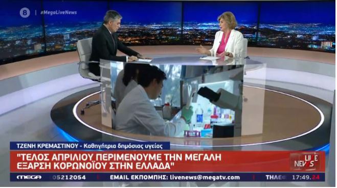 Εκτίμηση - σοκ από Καθηγήτρια Δημόσιας Υγείας: &quot;Έξαρση του κορωνοϊού στην Ελλάδα αναμένουμε ... στο τέλος Απριλίου&quot; (vd)