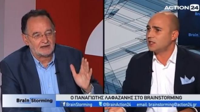 &Chi;&alpha;&mu;ό&sigmaf; on air &mu;&epsilon; &Lambda;&alpha;&phi;&alpha;&zeta;ά&nu;&eta;-&Mu;&pi;&omicron;&gamma;&delta;ά&nu;&omicron; &gamma;&iota;&alpha; &tau;&omicron;&upsilon;&sigmaf; &laquo;&pi;&omicron;&upsilon;&lambda;&eta;&mu;έ&nu;&omicron;&upsilon;&sigmaf;&raquo; &sigma;&tau;&eta;&nu; &Alpha;&rho;&iota;&sigma;&tau;&epsilon;&rho;ά (vd)
