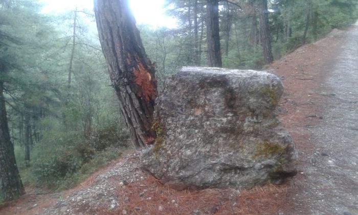 Βράχος κύλησε από το κάστρο της Βλαχέρνας!
