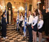 Δοξολογία για την επέτειο του ΟΧΙ στο Ναό Τιμίου Προδρόμου Λεβιδίου (εικόνες)