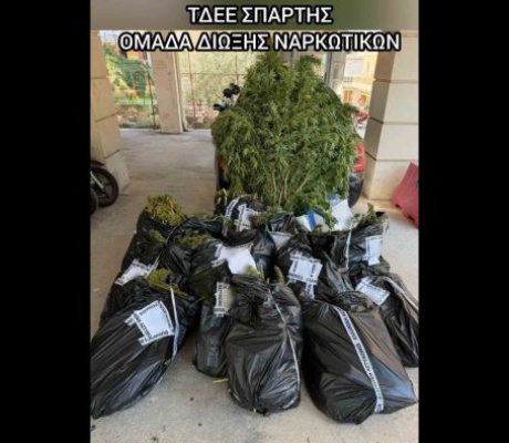 Πάνω από 81(!) κιλά κάνναβης κατασχέθηκαν από την Αστυνομία στη Λακωνία