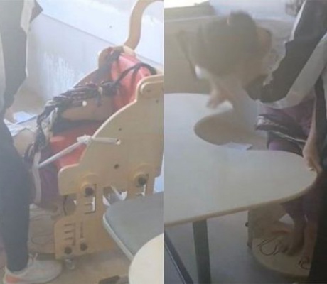 Εικόνες ντροπής στην Τουρκία | Δεμένοι με σχοινιά στα θρανία μαθητές με αυτισμό για να κάνουν μάθημα