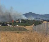Σε ύφεση η φωτιά στον Άγιο Σώστη - Η πυρκαγιά έφτασε σε σπίτια (vd)