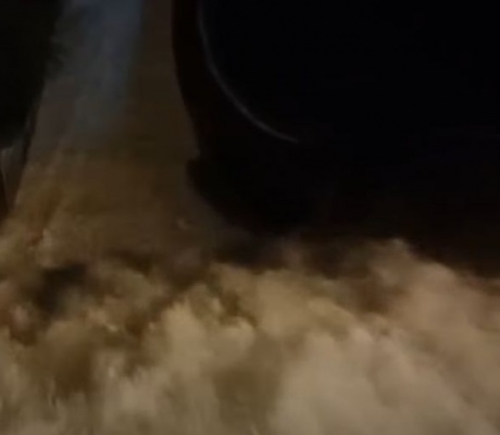 Υπερχείλισε η τεχνητή λίμνη του Υδροηλεκτρικού Σταθμού Λάδωνα (vd)