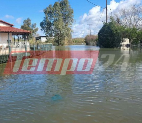 Υπερχείλισε ο Πηνειός στην Ηλεία - Πλημμύρισαν σπίτια στο Βαρθολομιό (vd)