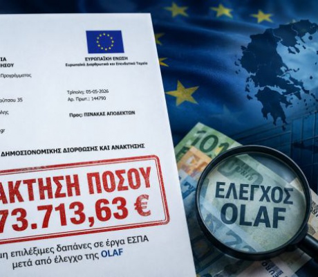Επιστροφή 473.000 € ζητά η Περιφέρεια Πελοποννήσου από το ΤΑΠΤοΚ μετά από έλεγχο της OLAF!