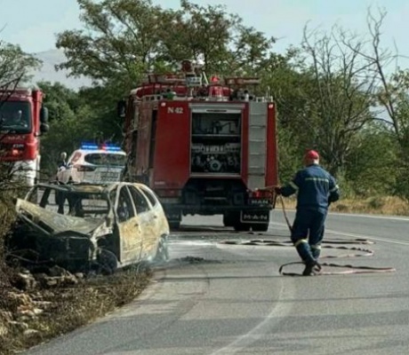Φωτιά ξέσπασε σε αυτοκίνητο στην περιοχή Αγιωργίτικα