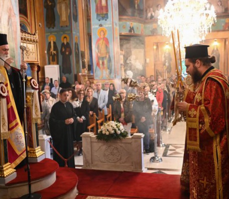 Πολυαρχιερατικός Εσπερινός για τους Πολιούχους της Τρίπολης Νεομάρτυρες Δημήτριο και Παύλο (εικόνες)
