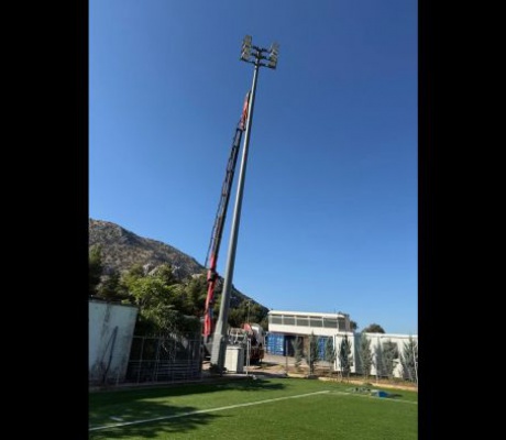 Σε πλήρη εξέλιξη τα έργα στο Ενωσιακό Γήπεδο Νεστάνης – Σε λειτουργία από σήμερα ο φωτισμός