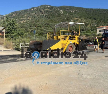 Ξεκίνησε η ασφαλτόστρωση στον κεντρικό δρόμο του Τυρού (εικόνες)