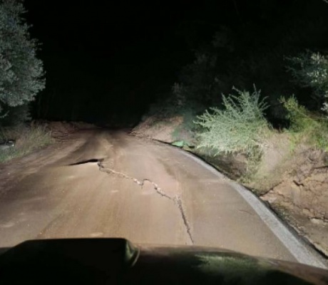 Ρωγμές στην Εθνική οδό "Τρίπολης - Πύργου" στο Λειβαδάκι - Απόφαση να κλείσει ο δρόμος