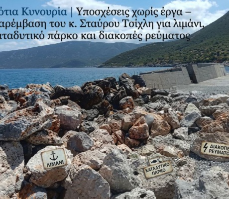Νότια Κυνουρία | Υποσχέσεις χωρίς έργα – Παρέμβαση του κ. Σταύρου Τσίχλη για λιμάνι, καταδυτικό πάρκο και διακοπές ρεύματος