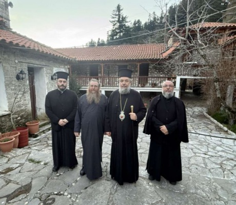 Προσκυνηματική επίσκεψη του Μητροπολίτη Γόρτυνος στη Μονή Χρυσοπηγής Άνω Δίβρης (εικόνες)